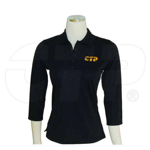 CTPPOLO003 - Medium Black Women 3/4 Shirt