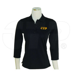 CTPPOLO005 - X-large Black Women 3/4 Shirt